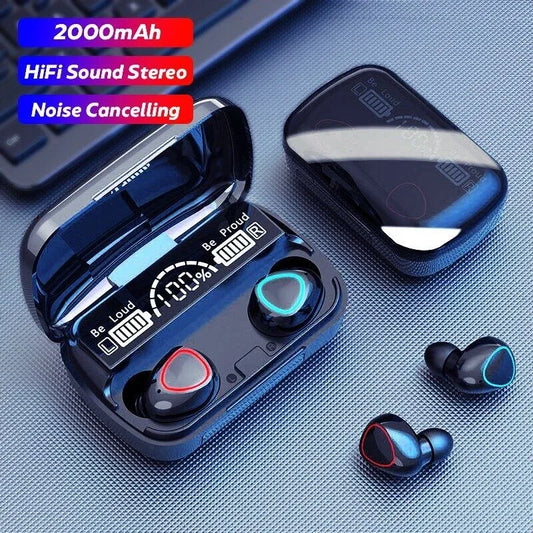 M10 Bluetooth Earphones Handfree LED Dispay Headphones Bluetooth HiFi Stereo Music Wireless Earbuds Waterproof Gaming Headset